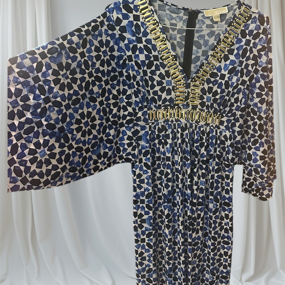MK maxi Dress with Gold Accents